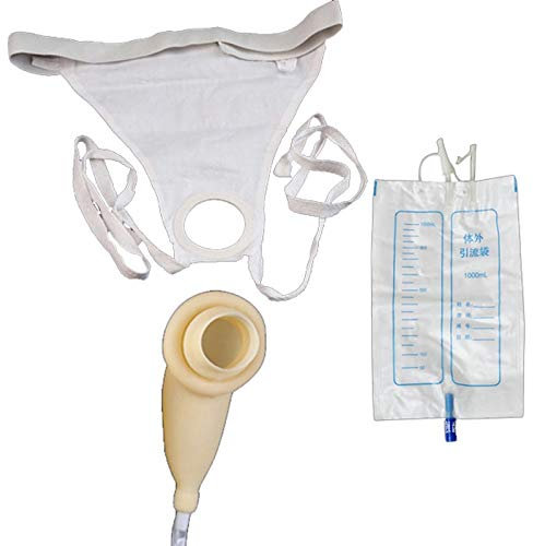 Lianlili Männer Urinale Latex Urin Collector Bedridden Atmungsaktive Urinbeutel Harninkontinenz (Color : Men)