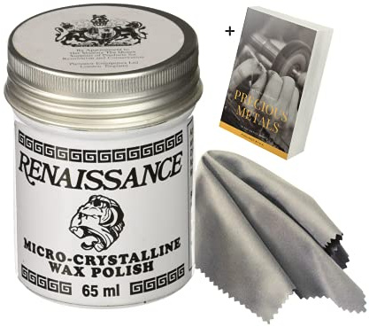 R e n a i s s a n c e Wax Multi-Surface Polish Paste, Metal, Jewelry & Wood Protector, Gilding Polish Finish, Microfiber Towel Included for Renaissance Wax, E-book