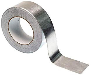 Aluminium Foil Tape | Self - Adhesive | Shiny Metal Silver | Heavy Duty Insulation Tape 48mm x 50m (1 Roll)