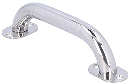 Akozon Manija para barco de 235 mm, manija para puerta con agarre marino, pasamanos de acero inoxidable 316 pulido, para yates y autocaravanas