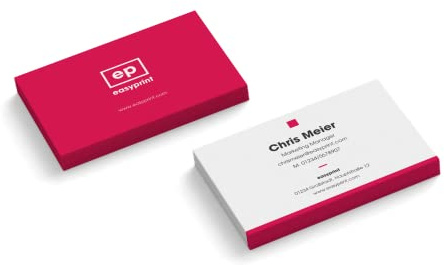 100 Visitenkarten drucken | Manager | 2-seitig | Querformat | personalisieren | Farbe + Papier zur Auswahl | Steuerberater | Verwalter | Immobilien | Arzt | Praxis | Sachbearbeiter (Rot)
