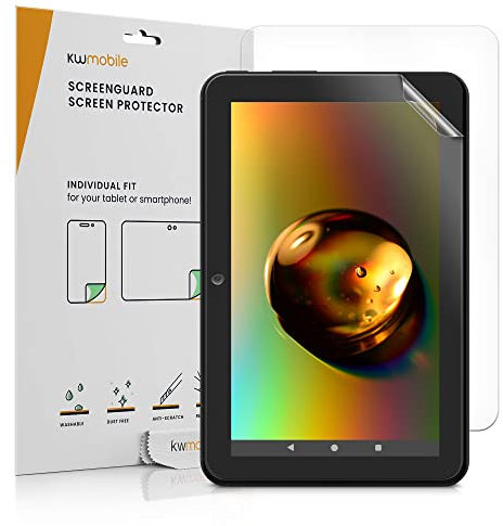 kwmobile 2X Schutzfolie kompatibel mit Amazon Fire 7 7 (2022) - Folie klar Full Screen Tablet
