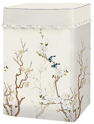 Odot Classic Washing Machine Cover Top Load Waterproof Dustproof Washer Machine Dryer Protector Sunscreen Washer Dryer Cover for Most Top Load Washer Dryer (Beige,L capacity 6.8-8kg)