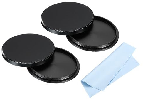 PATIKIL 40,5mm Tappo Obiettivo, 2pz Copriobiettivo Universale in Metallo per Filtro Obiettivo con Custodia Protettiva Anteriore Panno per Pulizia Fotocamera