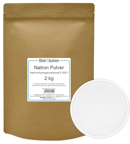 Natron Pulver 2kg Lebensmittelqualität zum Backen Putzen Natriumhydrogencarbonat