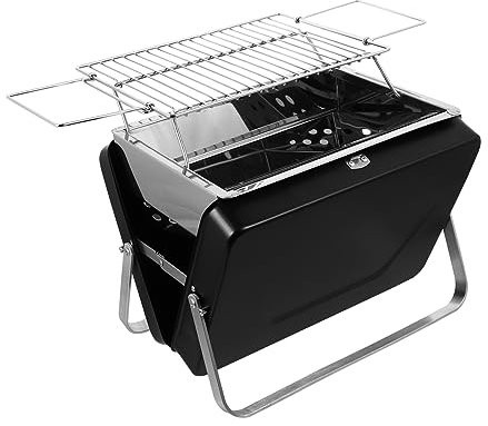Sosoport Tragbarer Klappgrill Für Draußen Bbq-kocher Aus Metall Kompakter Camping-picknick-grill Faltbarer Grill Für Terrasse