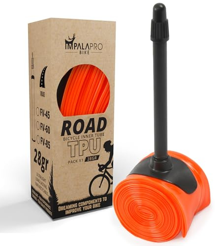 IMPALAPRO - TPU Schlauch Rennrad 700x18-32C Ultraleicht 28g | Rennradschlauch 28 Zoll TPU 0.2mm, Presta-Halbmetallventil 45/65/85mm mit Herausnehmbarem Kern, für 18/23/25/28/30/32C