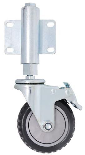 BENLIUDH Spring Loaded Heavy Duty Gate Support Wheel for Wooden & Metal Gates, 170 Lbs Load Capacity (4 Inch)