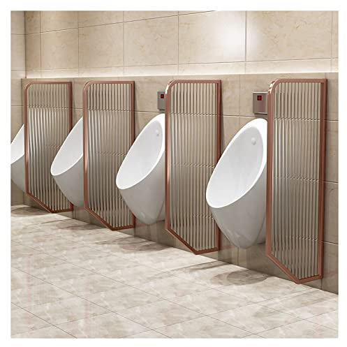 sjdoPulse Urinal,Sichtschutz, Toilettentrennwand, Urinal,Sichtschutz, Trennwand Aus Gehärtetem Glas Für Badezimmer/Schule/Einkaufszentrum/Öffentlichen Ort,Rose Gold,120x40cm/47x15.7