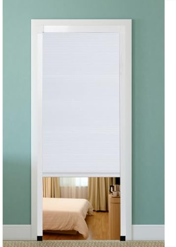 GOCHUSX Indoor Accordion Door, Curtain Pleated Door Curtain, Cabinet Internal Folding Door, Folding Sliding Door For Bedroom Room Living Room Doorway(White,101x150cm(40x59in))