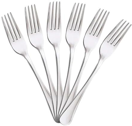 YIJIA | Pack de 6 Tenedor de Pescado Acero Inoxidable 19 x 2.65 cm - Acabado brillante | Aptos para lavavajillas