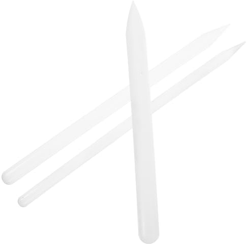 Alipis Set 3 Pezzi Mattarello Bianco in Abs Antiaderente per Decorare Torte in Pasta di Zucchero, Strumento per Modellare e Scolpire in Cucina Fai da Te