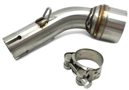 SQNYDH Scarico Tubo Tubo di Scarico Centrale per Moto per Yamaha YZF-R3 YZF-R25 YZF R3 R25 2015-2018, Raccordo Marmitta, Raccordo Intermedio Motociclette Marmitta