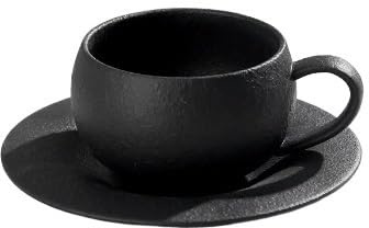 Set di Tazze e piattini da caffè e tè in Ceramica, Set di Tazze da caffè e piattini in Ceramica Bianca, Tazze da Latte e Succo, piattino, Regali di Compleanno per Ufficio e casa (4
