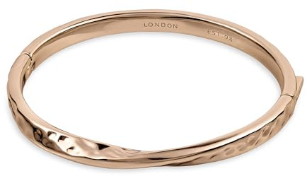 RADLEY 18ct Rose Gold Plated Hammer Effect Bangle