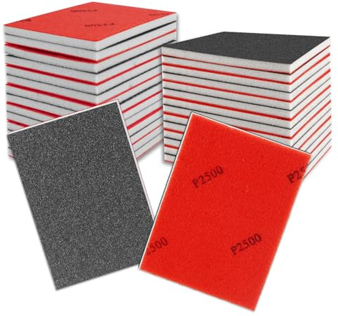 28 Pcs Sanding Sponge Set 120-4000 Grit Reusable 12 Different Specifications Sanding Pads Soft Foam Sand Block Wet Dry Sandpaper for Pipes Wood Furniture Drywall and Metal Polis