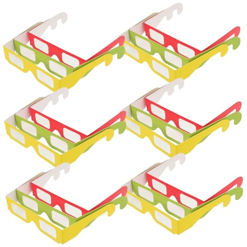 DIYEAH 36 Piezas Gafas de Difracción Cartón con Lentes de Alta Transparencia para Fiestas de Cumpleaños Festivales y Celebraciones Navideñas Efecto de Luz Vibrante y Diseño Ligero para