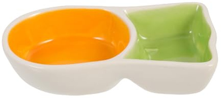 TOYANDONA Ciotola in Ceramica per Cavia e Criceti Piccola e Pratica Alimentazione Sicura e Durevole per Piccoli Animali Domestici Capacità per Cibo e Acqua Design Salva Spazio