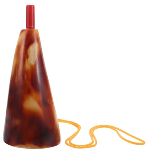 TOYANDONA Wikinger Horn Jubelhorn aus Natürlichem Ochsenhorn Mittelgroßes Flachmund Blasinstrument für Zeremonien Festdekoration und Party Krachmacher