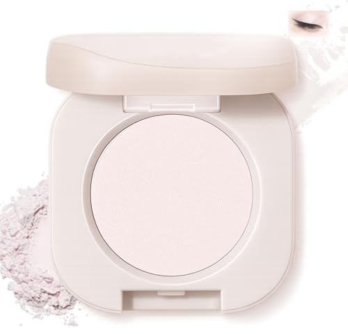 Matte Single Eyeshadow, Milk White - Soft Highlight Base Pressed Powder with Smooth Creamy Texture, Lightweight and Blendable, Long-Lasting Finish for Brightening Eye Makeup (Milk White)
