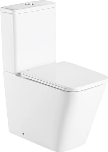 Aquore | PISA Inodoro Compacto Tornado | Color Blanco Brillo | Referencia 388866 | Medidass 39 cm Ancho x 62 cm Fondo x 84 cm Alto