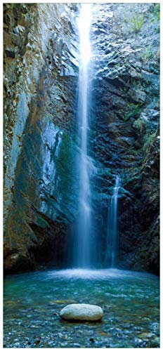 posterdepot Türtapete Türposter Wasserfall bei Sonneneinfall - Größe 93 x 205 cm, 1 Stück, ktt0225