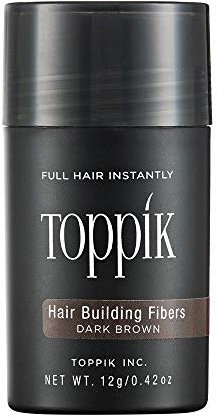 Toppik Fibre di cheratina per la costruzione dei capelli, Castano Scuro (Darck Brown), 12 g - etichetta in lingua Italiana
