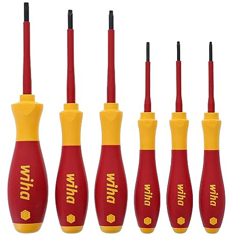 Wiha 32590 Torx Screwdriver Set with SoftFinish Handle, 1000 Volt, 6 Piece