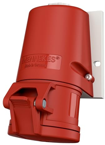 MENNEKES CEE Wandsteckdose, 16 A, 5-polig, 400 V, IP44, TwinCONTACT | Kraftstromsteckdose, 6h, schraubenlose Feder-Klemm-Technik