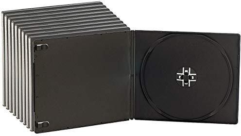 PEARL Leere CD Hüllen: CD Slim Soft Boxen im 10er-Set, 7 mm, schwarz (& DVD-Hüllen, Leerbox für DVD, Rohlinge)