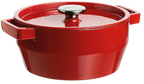 Pyrex Gänsebräter Slow Cook rund 6,3 Stahlguss Rot SC5AC28/5141