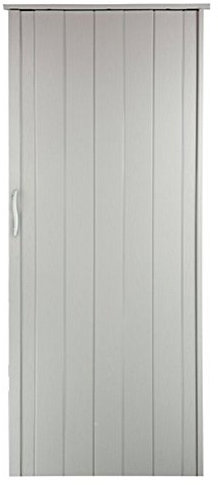 Falttür Schiebetür Tür weiss gewischt farben mit Riegel/Verriegelung Höhe 202 cm Einbaubreite bis 96 cm Doppelwandprofil Neu