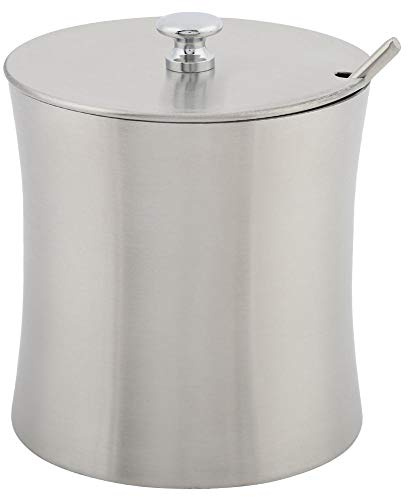 Fditt Zuccheriera in acciaio inox Spice Sale pepe Condimento condimento Vaso con coperchio Cucina in casa