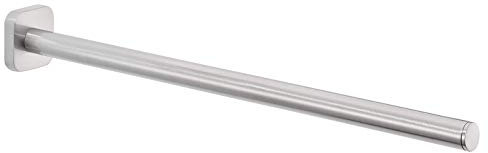 tesa ESTEETIC Bad Handtuchhalter, EIN Arm, verchromt - rostfrei, zur Wandbefestigung ohne Bohren, inkl. Klebelösung - 50 mm x 50 mm x 400 mm