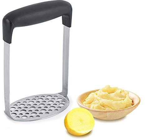 Kartoffelstampfer, Edelstahl Kartoffel Stampfer, Gemüsestampfer Kartoffelpürrier Kartoffelpresse zum Maischen von Kartoffeln, Tomaten, Karotten, Babynahrung Stampfer