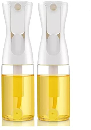 Gteller Paquete de 2 pulverizadores de aceite de oliva para cocinar, dispensador de aceite continuo, botella atomizadora para ensalada, barbacoa, cocina, hornear, asar (500 ml)