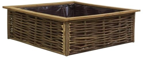 AUBRY GASPARD - Potager Carré Noisetier et Pin - 120 x 120 x 40 cm - Livré Kit avec Notice et Visserie - Facile à Monter - Idéal Cultiver Fruits et Légumes au Jardin