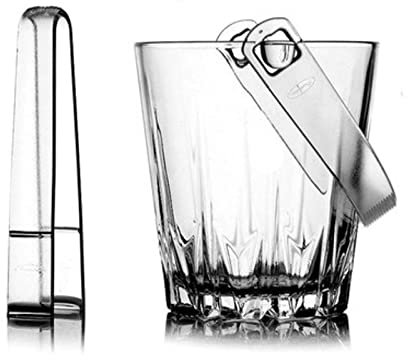 ice bucket, ice bucket gift Glass Ice Bucket Insulation Ice Bucket With Ice Tongs Clear Ice Bucket With Handle For Beer Freezer Cocktail Bar Party wine buckets for parties