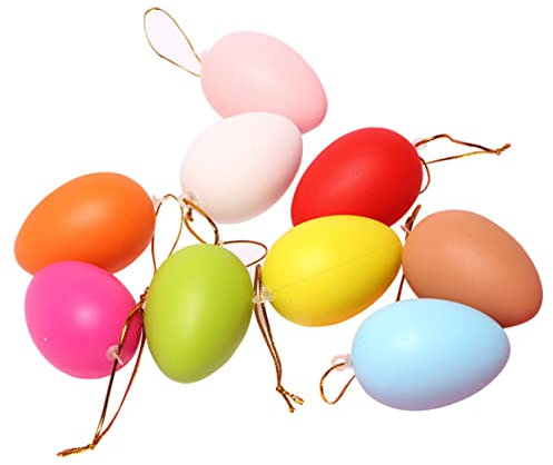 Warmhm 24St realistisches Hühnerei Ostern hängende Tags DIY Dekor Ei eiermalfarben für Kinder Spielzeug für Kinder osterndeko bunt bemalte Eier gefälschtes Osterei Graffiti Bastelmaterial
