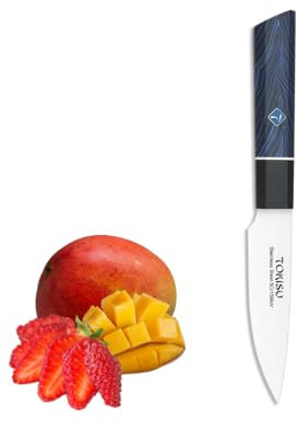 Recamania Cuchillo Cocina Profesional TOKYSU - Cuchillos Cocina Japones PETTY de Acero Inoxidable de 67 capas 11 cm - Mango G10 DAMASCO