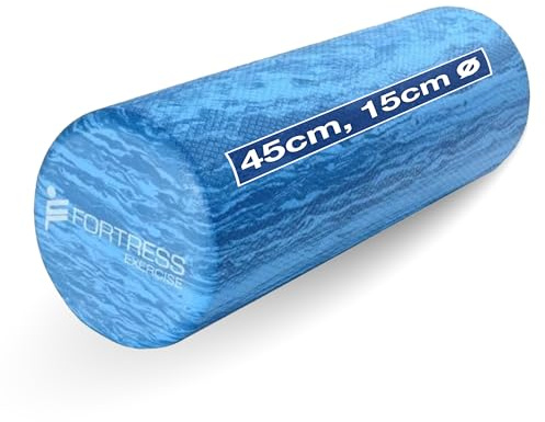 Foam Roller | Premium-Quality EVA | Marble Blue | Home Gym Equipment | Body Therapy | 45CM (Medium)