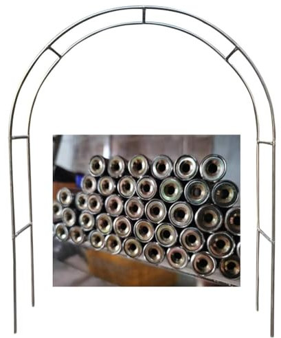 YYLDPFDC Rosenbogen Aus Edelstahl, 2,4 M Hoher Gartenbogen, Kletterpflanzen Rosenbogen Rankhilfe, Für Kletterpflanzen, Weinreben, Pergola-Dekoration (Size : 180 * 240 * 40cm/70 * 94 * 15in)