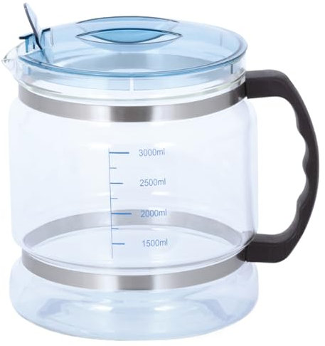 Eyccier Clear Distilled Water 1 Gallon Jug, Replacement Water Distiller Glass Carafe with Scale, Portable Glass Water Filter Pitcher with Handle.