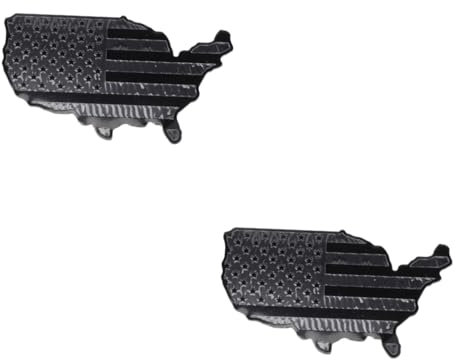 SOLUSTRE 2 Stück Universal-autoaufkleber Aus Aluminium Für Lkws 3d-flaggenmuster Autoaufkleber Dekoration Für Suv Atv Fahrzeuge Kratzschutz Stilvoller Aufkleber