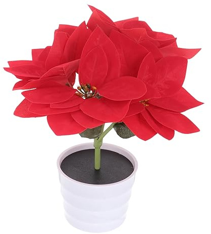 Angoily Flowerpot Decorative Light Simulated Leaves for Living Room Bedroom and Festival Decor Random Style Bottom and Leaf Warm Illumination