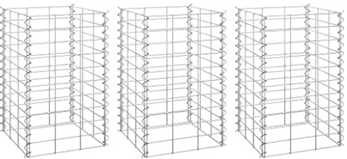 Panier de Gabion Set of 3, Gabion pour Pierre Panier à Pierre Lits surélevés en gabion 3 pcs 30x30x50 cm Fer