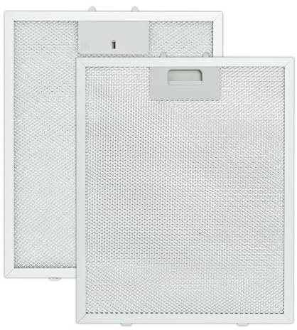 Filtre en aluminium à 5 couches pour hotte de cuisine, 2 pièces, filtre anti-graisse en métal, 320 x 260 mm, filtre universel pour hotte de cuisine adapté à de nombreuses marques leaders de hottes de