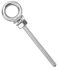 YQVEOT M8 * 80mm Marine Grad 316 Edelstahl länger Heben Auge bolzen Heben augenbolzenschrauben Ringschleifeloch for Kabelseil für Boot Yacht RV