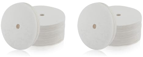 Uikdjgu 800 Filtres à Café Percolateur Non Blanchis, Filtre en Papier à Café Jetable de 3,75 Pouces, Filtres à Café à Disque Blanc