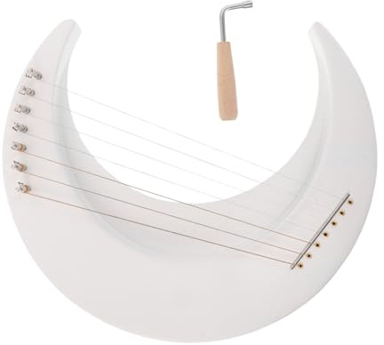DEARMAMY Holz Leierharfe Mondleierharfe Musikinstrument Für Anfänger Und Erwachsene Mit Stimmhilfe Saitenharfe Zum Lernen Und Spielen